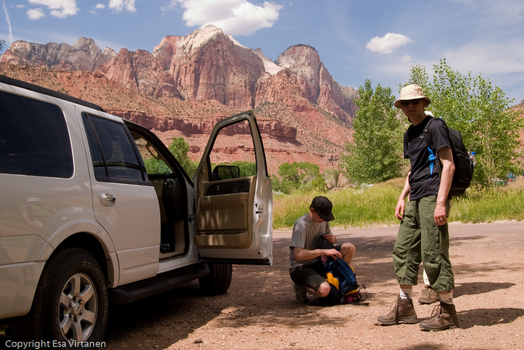Camping at Zion.