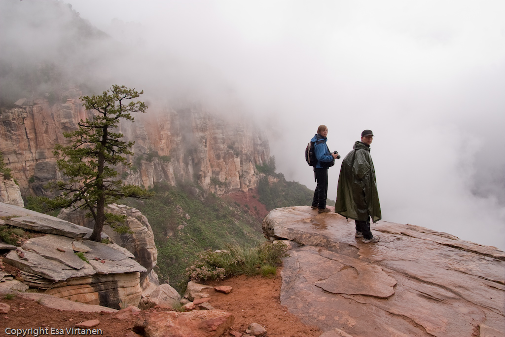 Grand Canyon, also not great weather for sightseeing...