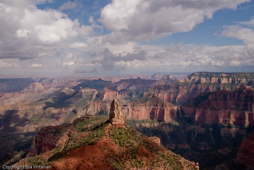 A photogenic rock formation at Grand Canyon.