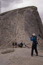The summit of Half-Dome, popular among tourists.